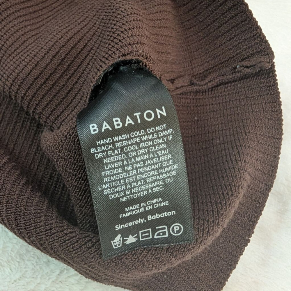 Babaton Scupt Empire Knit Brown Crew Neck Knit Sweater - Medium - Picture 5 of 9
